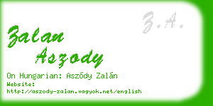 zalan aszody business card