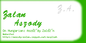 zalan aszody business card